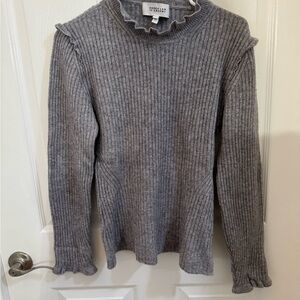 Derek Lam Gray Ribbed Knit Top